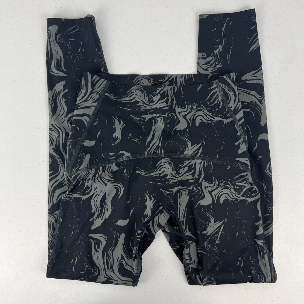 Gymshark Womens Waist Support Leggings Black Print Sz Small High Waist Rare